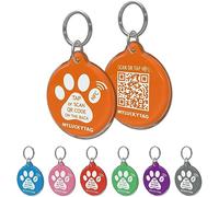 MYLUCKYTAG Tag identificativo per animali domestici con codice NFC e QR Tag personalizzato, Profilo dell'animale domestico online, ID animale domestico durevole, Tag per cani