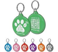 MYLUCKYTAG Tag identificativo per animali domestici con codice NFC e QR Tag personalizzato, Profilo dell'animale domestico online, ID animale domestico durevole, Tag per cani