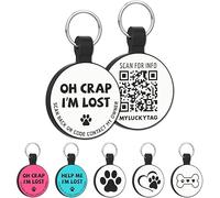 MYLUCKYTAG Targhette per cani silenziose in silicone con codice QR, scansiona il QR per un'e-mail istantanea di avviso di localizzazione
