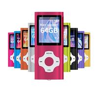 Mymahdi - Lettore MP3/MP4, con schermo LCD da 4,5 cm e slot per schede di memoria, supporta massimo 128 GB, colore: rosso