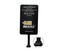 MyMAX - Ricevitore e adattatore di ricarica wireless Qi super veloce tipo A 1300mA compatibile con Samsung Galaxy, Huawei, LG, Nokia, Moto, HTC, Google Nexus e altri dispositivi Micro USB-A