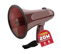 MyMealivos Megafono portatile da 20 W, megafono a forma di bullhorn, 14 x 20 cm, sirena integrata e registrazione a 240 secondi, copertura per controllo del volume, fino a 91,4 m +, per attività