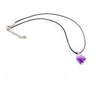 MYMEO Ametiste naturali Fiore Collana Pietra Forma Irregolare Gioielli FAI DA TE Regalo Regolabile Ciondolo Per Le Donne