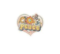 MYMERCERIE Good Vibes Peace, toppa termoadesiva, 5,7 x 5 cm, confezione da 3