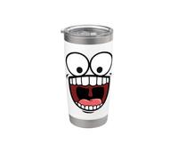 MyMood Happy Sing Singing Positive Kindness Funny Mood Face Bicchiere termico in acciaio inox doppia parete
