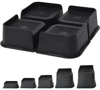 MYMULIKE Alzate per Letti 5,1 cm, 7,6 cm, 10,2 cm, 15,2 cm o 20,3 cm per Uso Intensivo Rialzi per Mobili, Fino a 2721,6 kg Design a Forma di L Blocchi Sollevatori per Letti per Divano, Scrivania