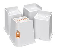 MYMULIKE Rialzi per letto da 15,2 cm, resistenti per mobili, fino a 2721,6 kg, per divano, scrivania, divano, tavolo, libreria (confezione da 4, 15,2 cm)