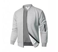 Mymyguoe Cardigan da uomo, cardigan, felpa college, stile casual, con chiusura lampo e colletto alto, casual, a maglia fine, da uomo, a maniche lunghe, con zip, fitness, allenamento, sport basic