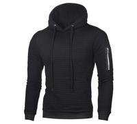 Mymyguoe Felpa con cappuccio da uomo, basic pullover da uomo, alla moda, a forma di waffel, slim fit, per attività all'aperto, casual, sport, a maniche lunghe, con cappuccio, semplice, tinta unita