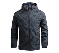 Mymyguoe Giacca impermeabile da uomo, impermeabile, trench, protezione solare, parka pioggia, escursionismo, felpa da mezza stagione, cardigan, impermeabile, giacca softshell da uomo, casual, S03