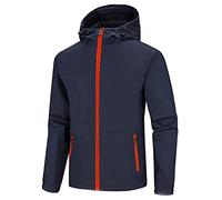 Mymyguoe Giacca impermeabile da uomo Trench Giacche antipioggia da corsa, giacca da mezza stagione, per ciclismo, inverno, antivento, impermeabile, traspirante, per autunno e inverno, Blu, XXXXL