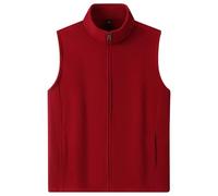 Mymyguoe Gilet in pile da uomo con colletto alto, senza maniche, in pile, per il tempo libero, per il lavoro, per lo sport, per le mezze stagioni, Rd3, L