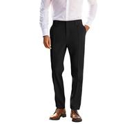 Mymyguoe Pantaloni da uomo basic eleganti pantaloni estivi da lavoro, a vita alta, taglie grandi, slim fit, pantaloni chino, elasticizzati, dritti, casual, in tessuto, 01 nero, 40