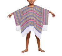 Mymyguoe Poncho arcobaleno da uomo Bohemian Fringe Cape Cowboy Giacca Hippie Costume Etnico Rainbow Mantello messicano per feste a tema, Carnevale messicano, Multicolore1, Taglia unica