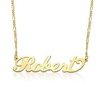 MyNameNecklace MYKA - Collana con nome, unisex, extra spessa, per lui o per lei, gioielli personalizzati e oro-placcato-argento