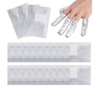 Mynoozi 100 pezzi Nail Polish Wraps Remover, foglio di alluminio per la rimozione di smalto per unghie, rimozione rapida e delicata