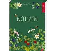 myNOTES Papeterie: Notizblock Naturschätze: Wald & Wildblumen | Block A6, Blanko Seiten, blumige Illustrationen, 96 Blatt für To-dos, Notizen