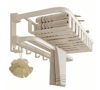 MyNvy portasalviette Bagno da Muro Porta Asciugamani Bagno da Parete,Portasalviette, Adesivo Portasciugamani da Bagno Senza Forare, Montaggio a Parete, con Ganci(Color:40cm,Size:)