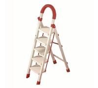 MyNvy Scala Tre gradini Pieghevole Scaletta Pieghevole a gradini,Scala in Acciaio con Corrimano,Pedali Antiscivolo e Larghi,Resistente,Sgabello per Adulti,Casa(Color:142cm,Size:)