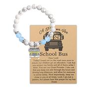MYOSPARK Braccialetto con ciondolo per scuolabus, autista di autobus, regalo di ringraziamento, autista, gioielli per la pensione regalo di fine anno scolastico