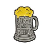 MYOSPARK Broadway Musical Gifts - Spilla smaltata ispirata a un bicchiere alla libertà, idea regalo per gli amanti della musica di Broadway, Metallo, lega