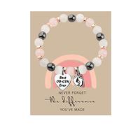 MYOSPARK Regalo ginecologo Best OB-GYN Ever Braccialetto di ringraziamento per maternità Doula Nurse OB Doctor Gift OB Student Graduation Gift