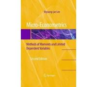 Myoung-jae Lee Micro-Econometrics (Copertina rigida)