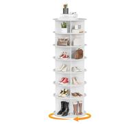 MYOYAY Scarpaierà a torre 7 livelli con display girevole 360° Lazy Susan portaoggetti rotondo salvaspazio per oltre 28 paia di scarpe