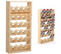 MYOYAY Supporto per 24 lattine di vernice spray a 6 ripiani in legno, montaggio a parete, per bombolette spray spray per garage e officina artigianale, 36,1 cm di lunghezza x 12,7 cm di larghezza x