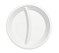 MyPapp Piatti in plastica, 100 pezzi, divisi in due pezzi, riutilizzabili, diametro 22 cm, piatti di plastica, piatti per feste, stoviglie in plastica, lavabili in lavastoviglie (100)