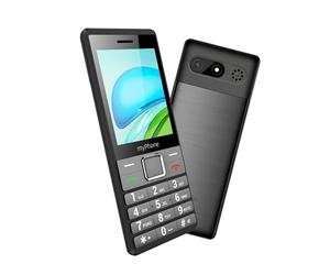 myPhone 7340 LTE Cellulare per Anziani 4G, Dual SIM, Display IPS da 2,8", Telefono Semplice e Facile da Usare, Tasti Retroilluminati, Torcia, Radio FM, Batteria da 1400 mAh, Nero
