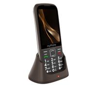 Myphone, Telefono senior Doppia SIM schermo grande SOS + base, Marrone