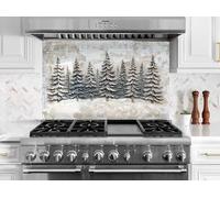 Myphotostation, paraschizzi in vetro temperato per paraspruzzi in vetro temperato, paraspruzzi in vetro per cucina, protezione da parete per stufa, tagliere, pannello da parete per fornelli, copertura