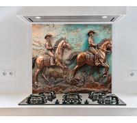 Myphotostation, paraschizzi in vetro temperato per proteggere le pareti della stufa, tagliere, pannello da parete per fornelli, 30 x 45,7 cm