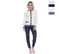 MyPi Pigiama Donna Lungo Aperto Avanti Cotone Leggero 1653 S23