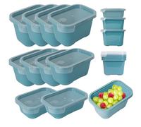 Mypicompany. Contenitori ermetici per alimenti, 10 pezzi (2 x 500 ml + 4 x 750 ml + 4 x 1000 ml). Contenitori per alimenti adatti per microonde e lavastoviglie. Contenitori in plastica con coperchio