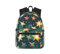 MyPiky Atomic Stars Modello Retrò Stampa Zaino per Donne Uomini, Zaino per Laptop da Viaggio, Borsa per Computer, Zaino Casual Borsa da Viaggio, Nero, Taglia Unica, Nero, One Size