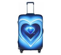 MyPiky Baby Blue Heart Print - Copertura protettiva per valigia, per bambini e adulti, adatta per 45-81 cm, Bianco, X-Large