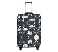 MyPiky Bella copertura per bagagli con stampa di cigni bianchi sul lago, per bambini e adulti, adatta per 45-81 cm, Bianco, X-Large