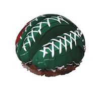 MyPiky Berretto da doccia stampato con lacci da football americano, elastico e riutilizzabile per capelli lunghi, grande cuffia da doccia impermeabile per donne uomini bambini