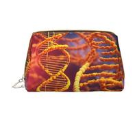 MyPiky Borsa per il trucco in pelle con catena DNA, piccola borsa per il trucco, borsa cosmetica, borsa da bagno per donna, foto della catena DNA, One Size, Foto di canale del DNA, One Size