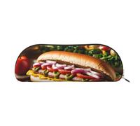 MyPiky Borsa per la reception con stampa divertente Borsa per il trucco Borse per cosmetici Borsa da viaggio Borsa da toilette Borse da ricevimento Borsa per matite, motivo, Modello alimentare