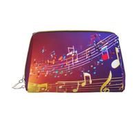 MyPiky Borse cosmetiche colorate stampate note musicali borsa di trucco in pelle piccola per borsa cosmetica borsa da bagno borsa da donna viaggio note musicali, Note musicali colorate 1, One Size