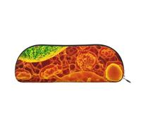 MyPiky Borse cosmetiche con stampa di cellule eucariote aderenti viste attraverso un microscopio da donna, borsa per il trucco, borsa da viaggio, beauty case da toilette, Cellule Eucariote Aderenti
