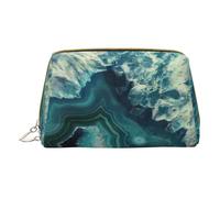 MyPiky Borse per cosmetici in pelle con stampa blu turchese brillante, borsetta per cosmetici, borsa da bagno, blu acqua brillante, One Size, Blu acqua brillante, One Size