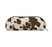 MyPiky Brown Mucca Macchie Stampa Ricevimento Borsa Trucco Borse Cosmetici Borsa da Viaggio Borsa da toilette Borse Ricevute Borsa Matita, Macchie di Mucca Marrone, Taglia Unica, Macchie di mucca