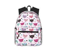 MyPiky Cartoon Cat Stampa Zaino per Donne Uomini, Zaino per Laptop da Viaggio, Borsa per Computer, Zaino Casual Borsa da Viaggio, Nero, Taglia Unica, Nero, One Size