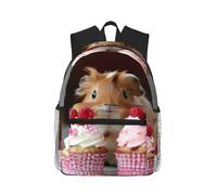 MyPiky Cavie e Cupcakes Stampa Zaino per Donne Uomini, Zaino Laptop da Viaggio, Borsa per Computer, Zaino Casual Borsa da Viaggio, Nero, Taglia Unica, Nero, One Size