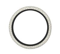 MyPiky Coprivolante elastico con motivo leopardato marrone, universale, 38 cm, per auto, SUV, per donne, ragazze, uomini, antiscivolo, traspirante, nero