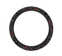 MyPiky Coprivolante elastico con stampa matematica, universale, 38 cm, per auto, SUV, per donne, ragazze, uomini, antiscivolo, traspirante, nero